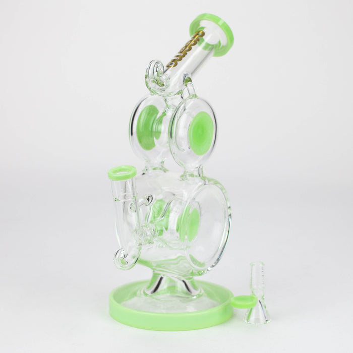 preemo - 10 inch Double Drum Bubbler [P085] Glass Bong preemo