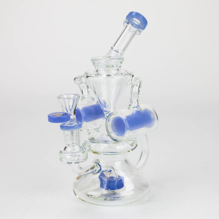 preemo - 8 inch Double Finger Hole Recycler [P086] Bongs preemo BLUE