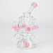 preemo - 8 inch Double Finger Hole Recycler [P086] Bongs preemo PINK