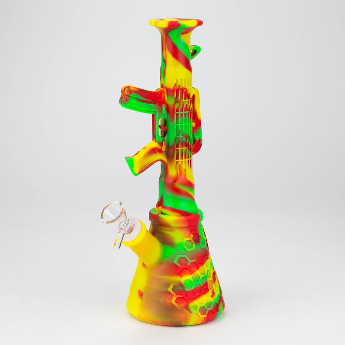 11" Multi-color bazooka silicone detachable water bong-Assorted Resin · Silicone · Plastic Bong ONE