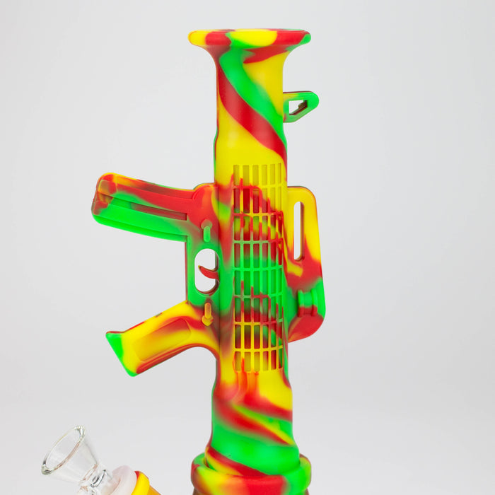 11" Multi-color bazooka silicone detachable water bong-Assorted Resin · Silicone · Plastic Bong ONE