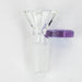 Leaf stamped bowl for 14 mm female Joint Bowl · Popper ONE Purple