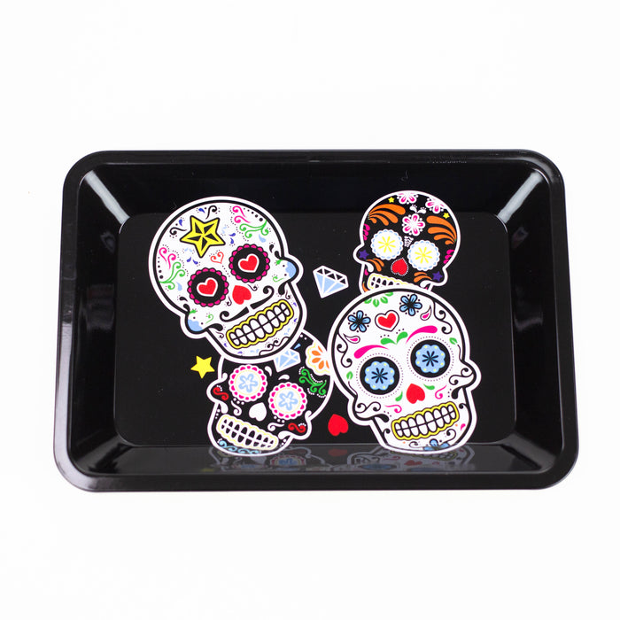 Small Metal Rolling Tray ROLLING ACCESSORIES Canadian Distributor Skull
