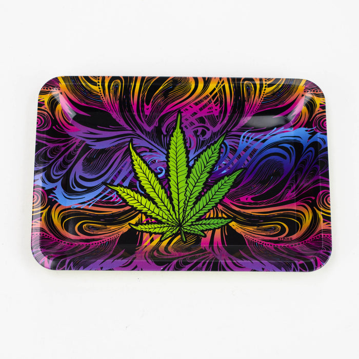 Small Metal Rolling Tray ROLLING ACCESSORIES Canadian Distributor Leaf