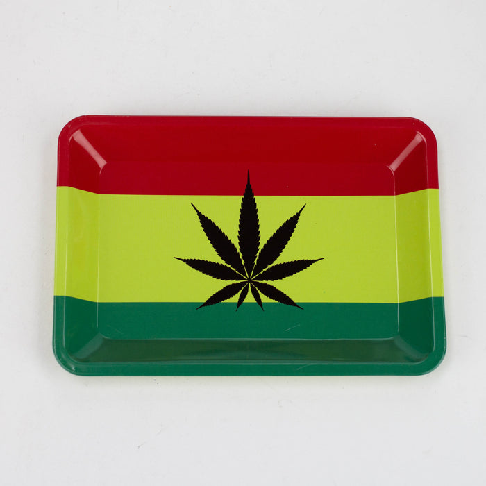 Small Metal Rolling Tray ROLLING ACCESSORIES Canadian Distributor Cross Leaf