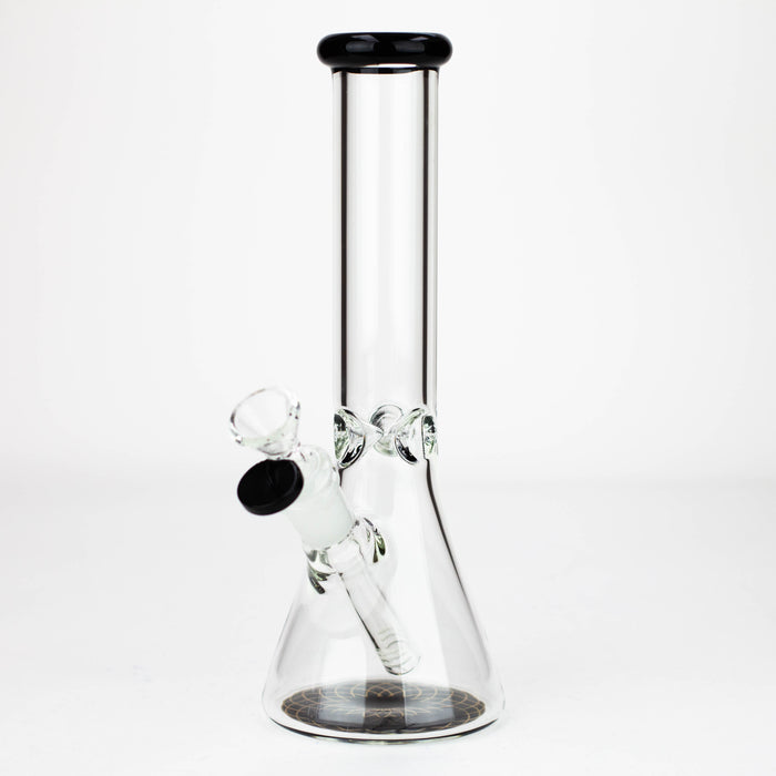 10" Beaker glass water bong [G31034] Beaker Bong Purple Haze Smoke Inc Black