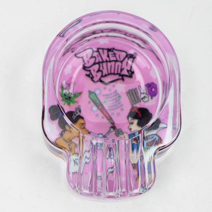 Skull glass ashtray Box of 6 Glass Ashtray Canadian Distributor Pink Bunny B