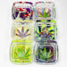 Square Glow in the dark glass ashtray Glass Ashtray Canadian Distributor