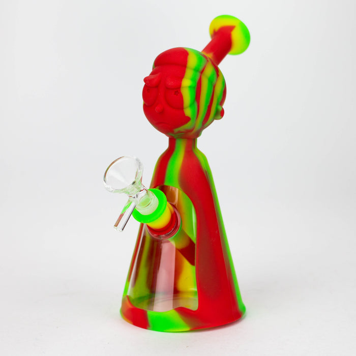 7" RM Cartoon multi colored silicone water bong [H120] Resin · Silicone · Plastic Bong ONE Rasta