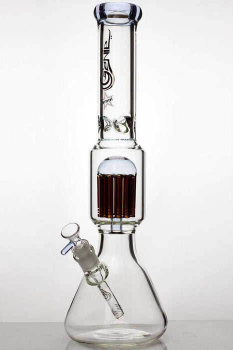 18" genie 12 arms percolator thick glass water bong-Purple - One Wholesale