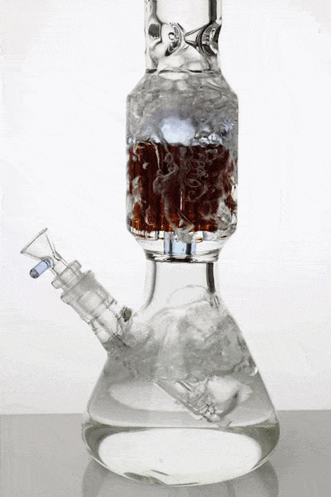 18" genie 12 arms percolator thick glass water bong- - One Wholesale