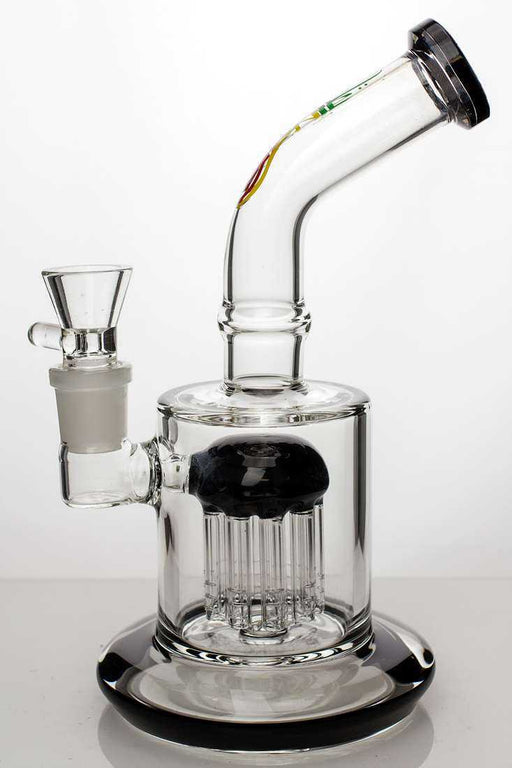 8" bent neck bubbler with 10-arm diffuser Glass Bong ONE