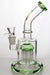 8" bent neck bubbler with 10-arm diffuser-Green - One Wholesale