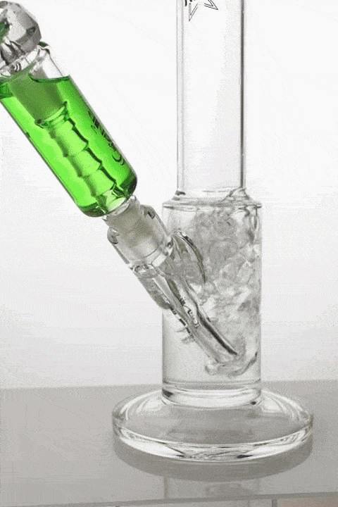 17 inches GENIE thick glass bong with liquid cooling freezer Glass Rig ONE