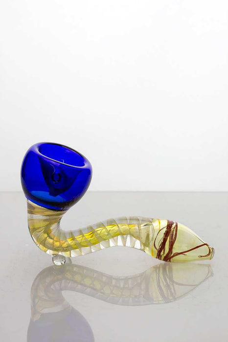 Changing colors Sherlock glass hand pipe- - One Wholesale