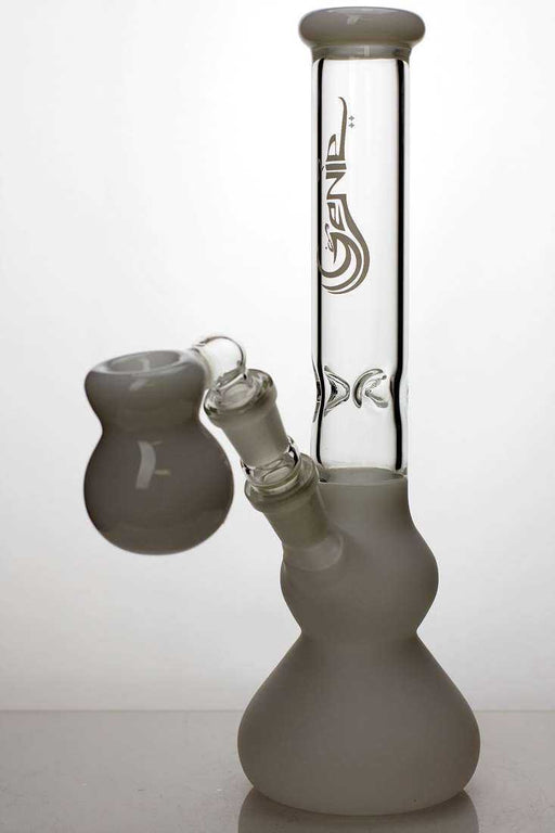 10" frosted glass water bong-White - One Wholesale