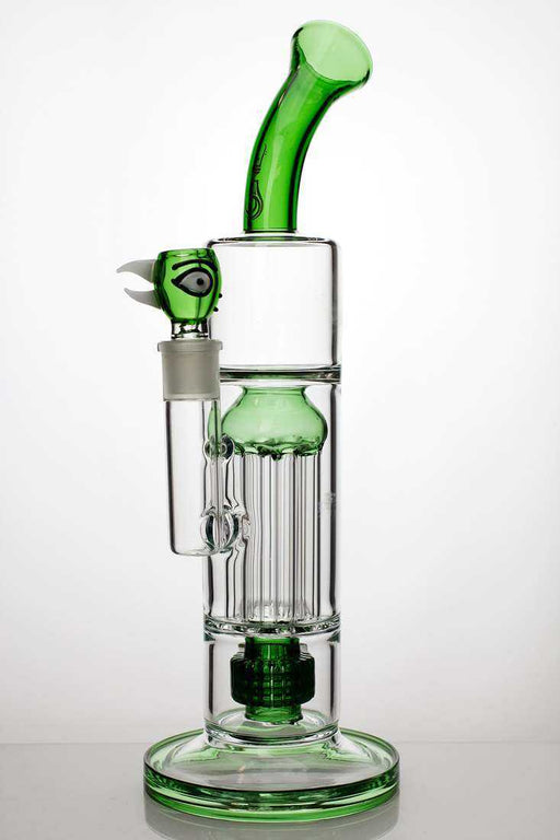 14" genie 8 arms and drum diffuser glass water bong- - One Wholesale