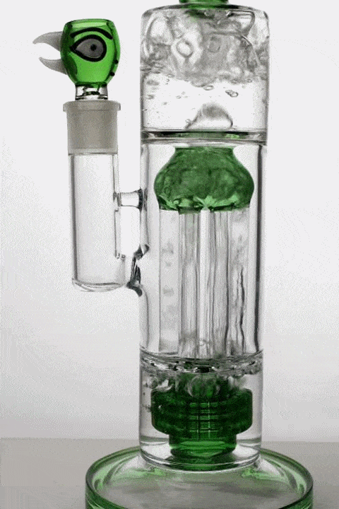 14" genie 8 arms and drum diffuser glass water bong Glass Bong ONE