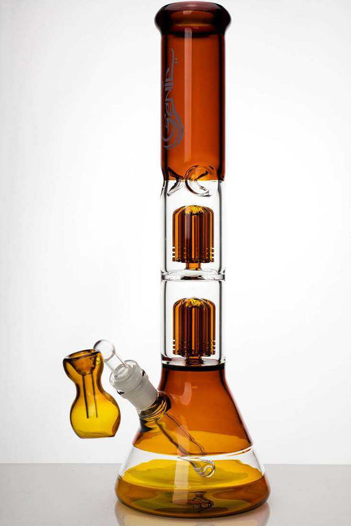 15" double 6 tree arms window beaker glass bong- - One Wholesale