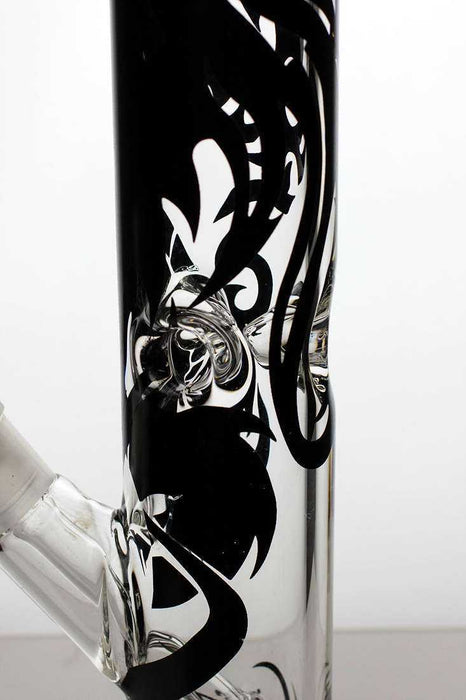 12.5" Genie heavy glass graphic tube water pipe- - One Wholesale