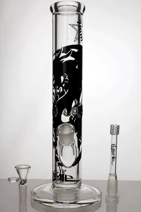 12.5" Genie heavy glass graphic tube water pipe- - One Wholesale