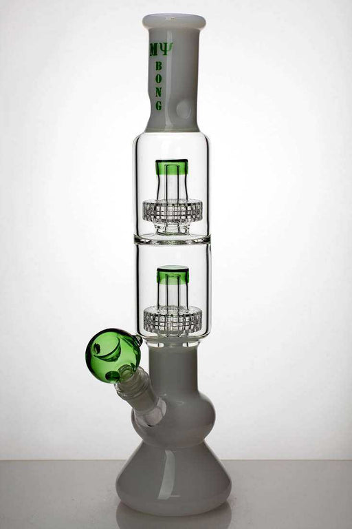 14" my bong double shower head water bongs Glass Bong ONE