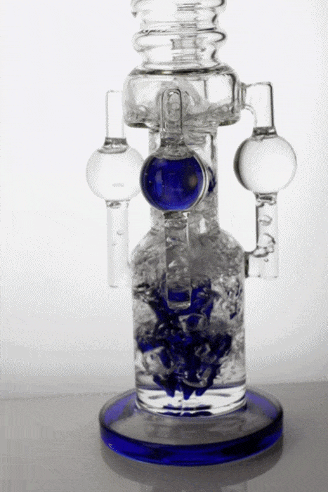20" genie 3 chamber recycled water bong with diffuser- - One Wholesale
