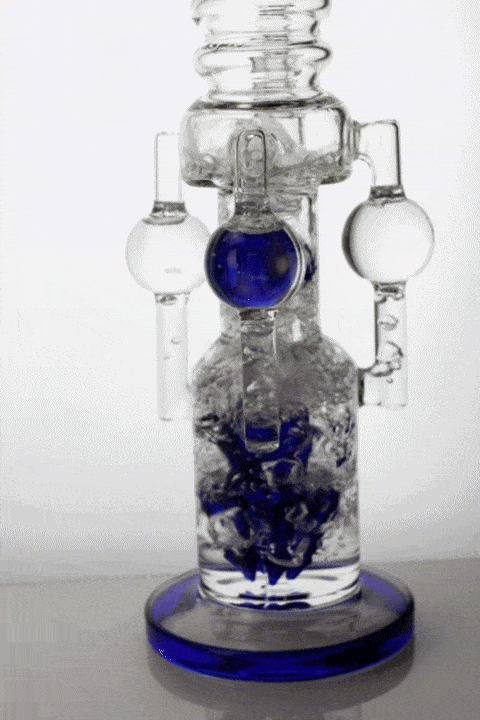 20" genie 3 chamber recycled water bong with diffuser Glass Bong ONE
