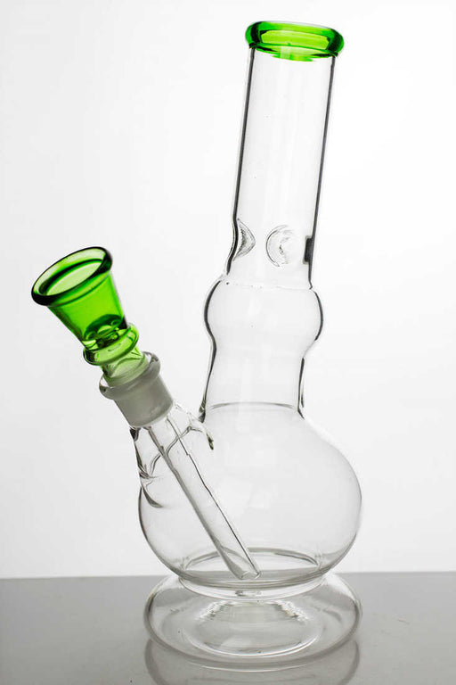 8" round base glass water bong- - One Wholesale