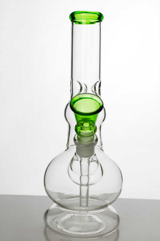 8" round base glass water bong- - One Wholesale