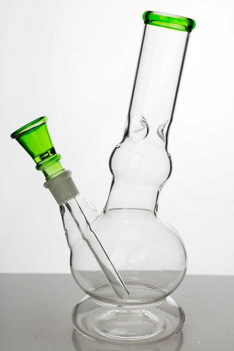 8" round base glass water bong- - One Wholesale