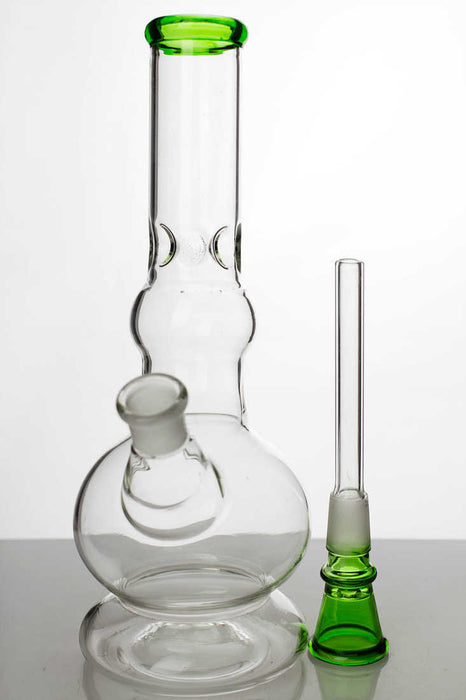 8" round base glass water bong- - One Wholesale