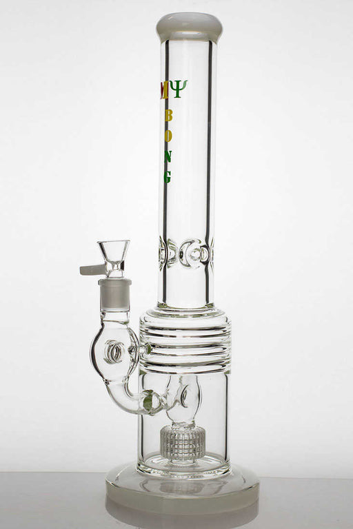 17" My Bong barrel diffused glass water bong Glass Bong ONE White