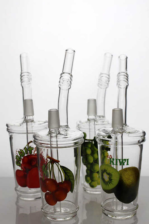 8" 2-in-1 Juice slush cup oil rig- - One Wholesale