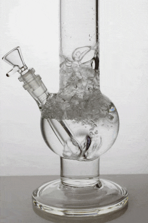 18" clear round base glass water bong Glass Bong ONE