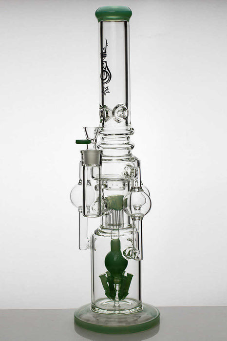 20" genie 3 chamber recycled water bong with diffuser-Jade - One Wholesale