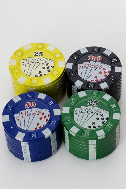 Poker chips 3 parts metal grinder Herb Grinder ONE