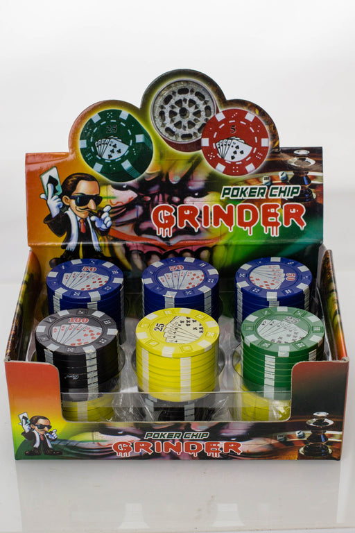 Poker chips 3 parts metal grinder Herb Grinder ONE