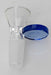 Glass bowl with round handle-Blue - One Wholesale
