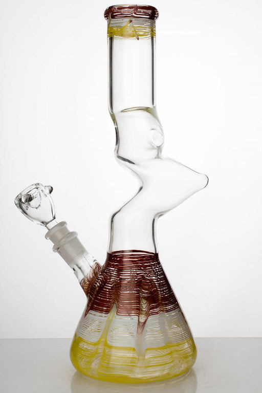 12" kink-zong glass water bong- - One Wholesale