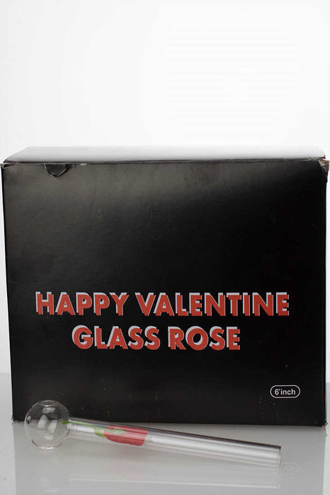 Happy valentine love rose Oil burner pipe-6 inches - One Wholesale
