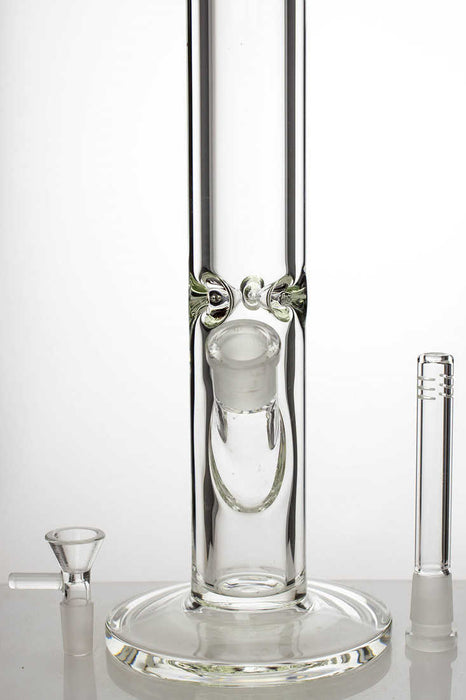 18" clear tube thick glass water bong- - One Wholesale