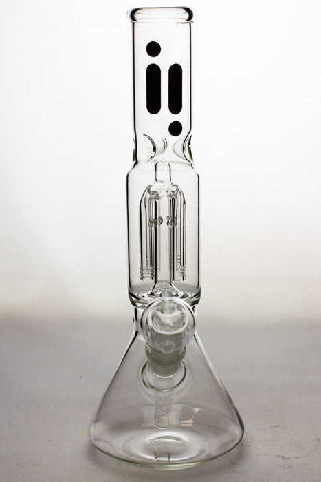 12" infyniti glass 4-arm beaker Bong- - One Wholesale