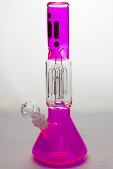 12" infyniti glass 4-arm beaker Bong-Pink-2937 - One Wholesale