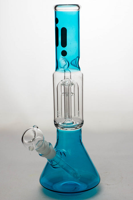 12" infyniti glass 4-arm beaker Bong-Sky Blue-2938 - One Wholesale