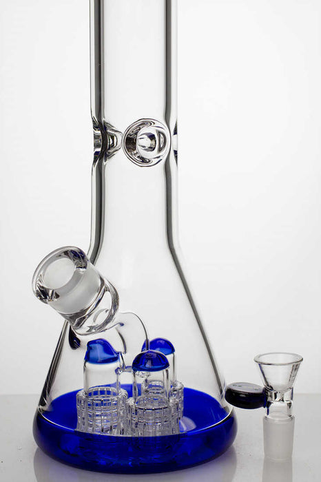 18" Triple Barrel Beaker glass water bong- - One Wholesale