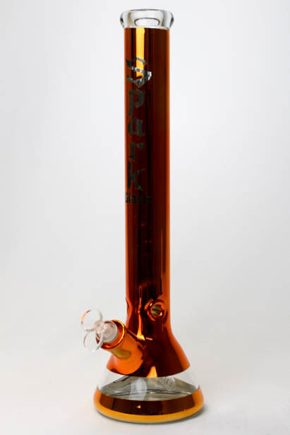 18" SPARK 7 mm metallic classic beaker bong-Orange - One Wholesale