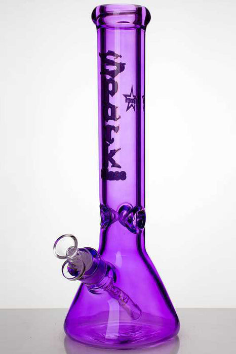 14 inches spark 9 mm classic beaker bong-Purple-3023 - One Wholesale