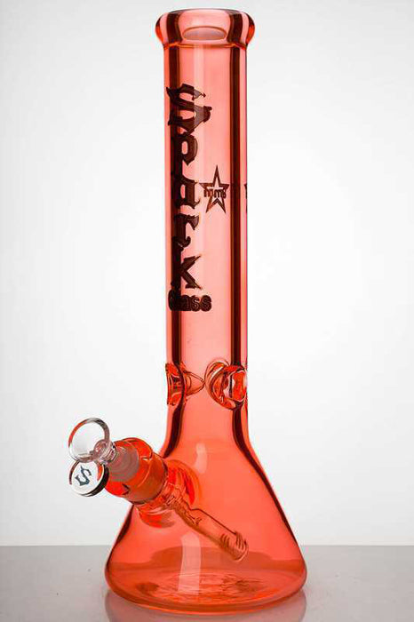 14 inches spark 9 mm classic beaker bong-Orange-3025 - One Wholesale