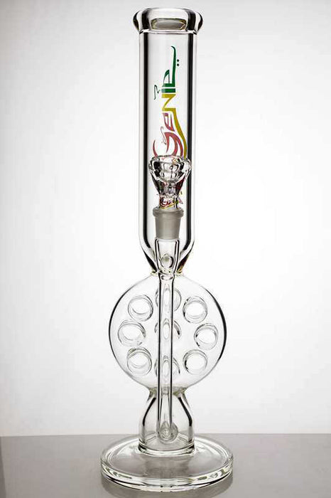 16" 9 holes siwss and inline diffuser glass water bong- - One Wholesale